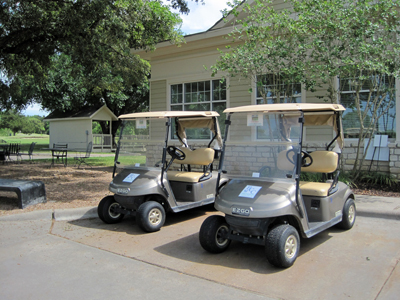 Golf carts prepped and ready